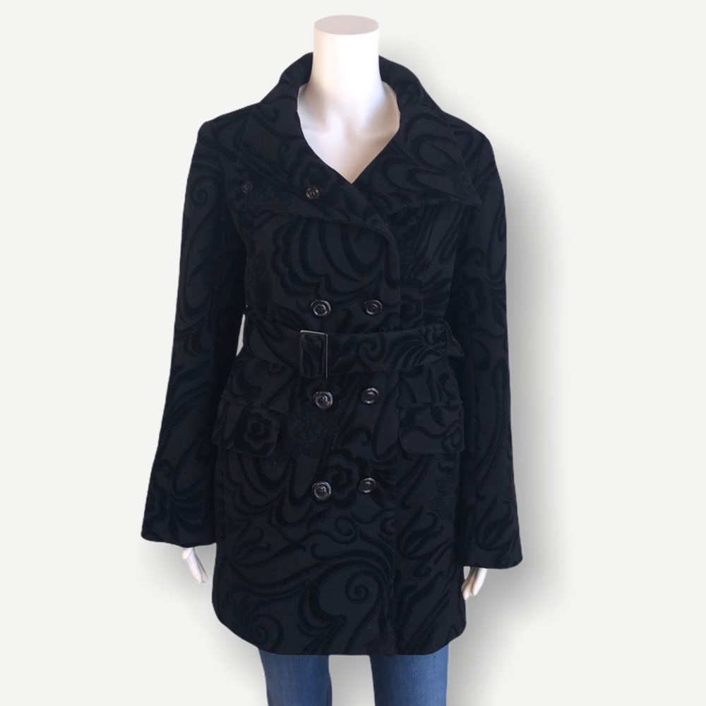 Betsey Johnson Wool Blend Double-breasted Coat